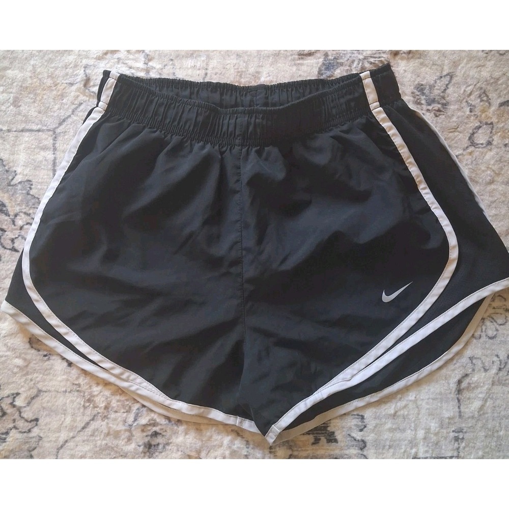 Nike Black/White Classic Athletic Shorts Size Small W Inside Pocket For Key